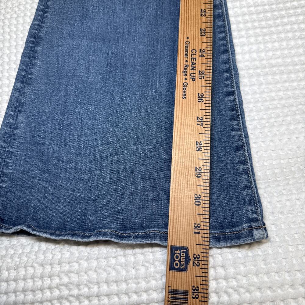 American Eagle Super High Rise Flare Jeans Womens Sz 12 Tall Medium Blue EUC - Picture 8 of 12